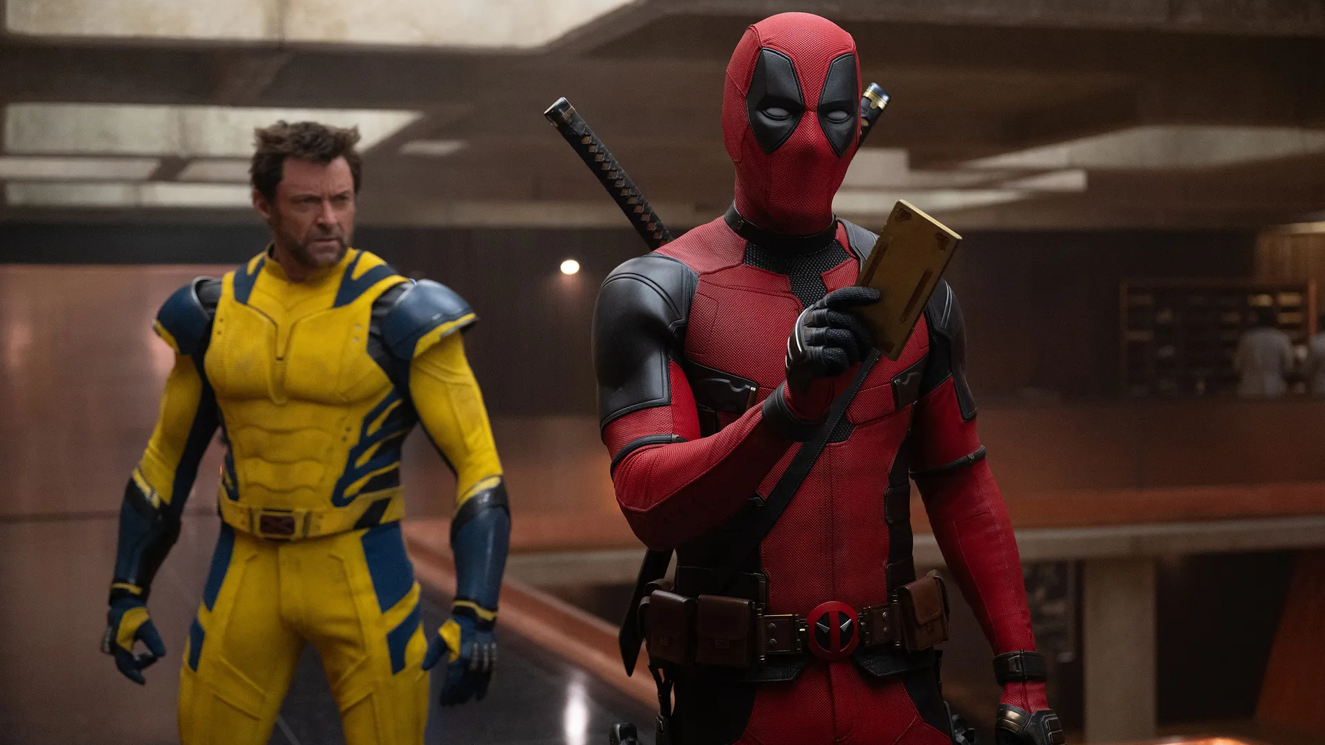 Deadpool and wolverine hes right behind me