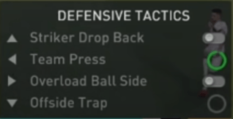 Defensive tactics fut21