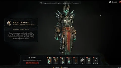 Diablo 4 wraith set