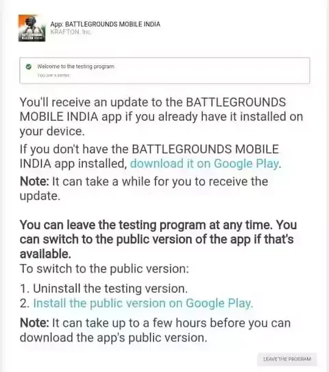 Download bgmi beta version android ios