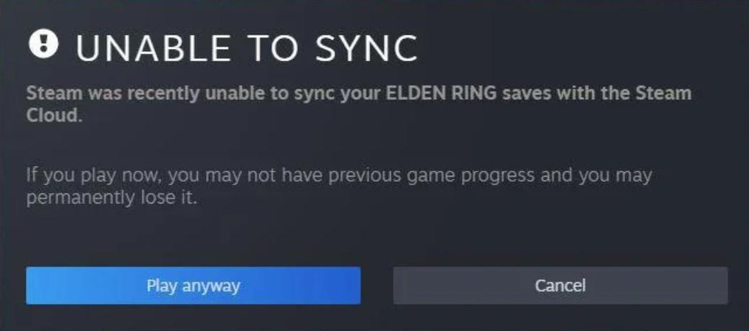 Elden Ring в Steam: как исправить «Невозможно синхронизировать»