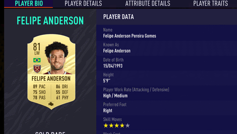 Felipe anderson card fifa