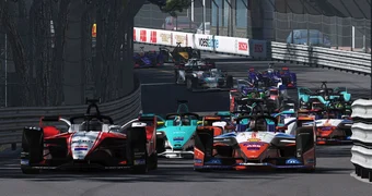 Formula e race at home