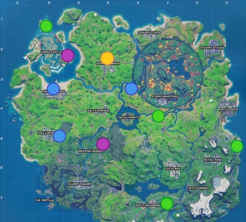 Fortnite map xp coins season 4 week 7