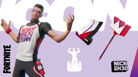 Fortnite nick eh 30 outfit eh crown scepter pickaxe you think youre the king emote and eh theme wrap 1920x1080 42376c512ea3