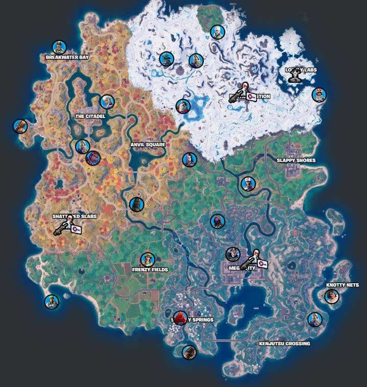 Fortnite npc character locations