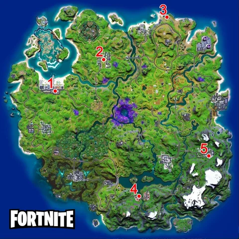 Fortnite season 7 map alien artifacts