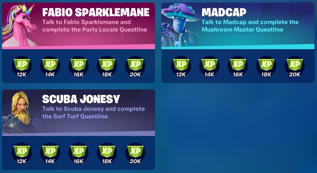 Fortnite season 8 week1 punch cards3