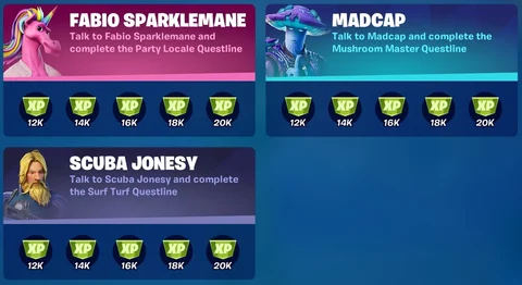 Fortnite season 8 week1 punch cards3