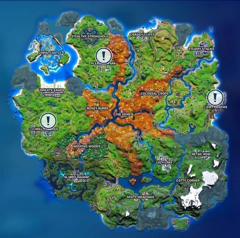 Fortnite soccer players locations