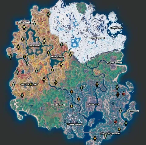 Fortnite timber pine locations