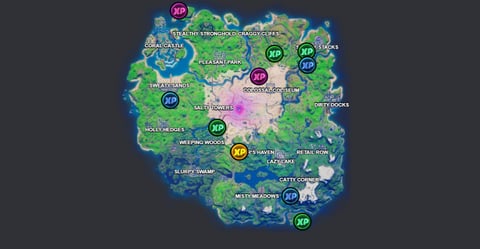 Fortnite xp coins location