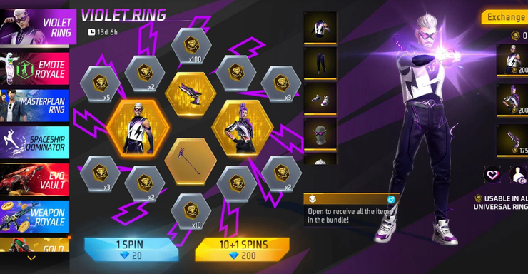 Free fire violet ring event 2 6441