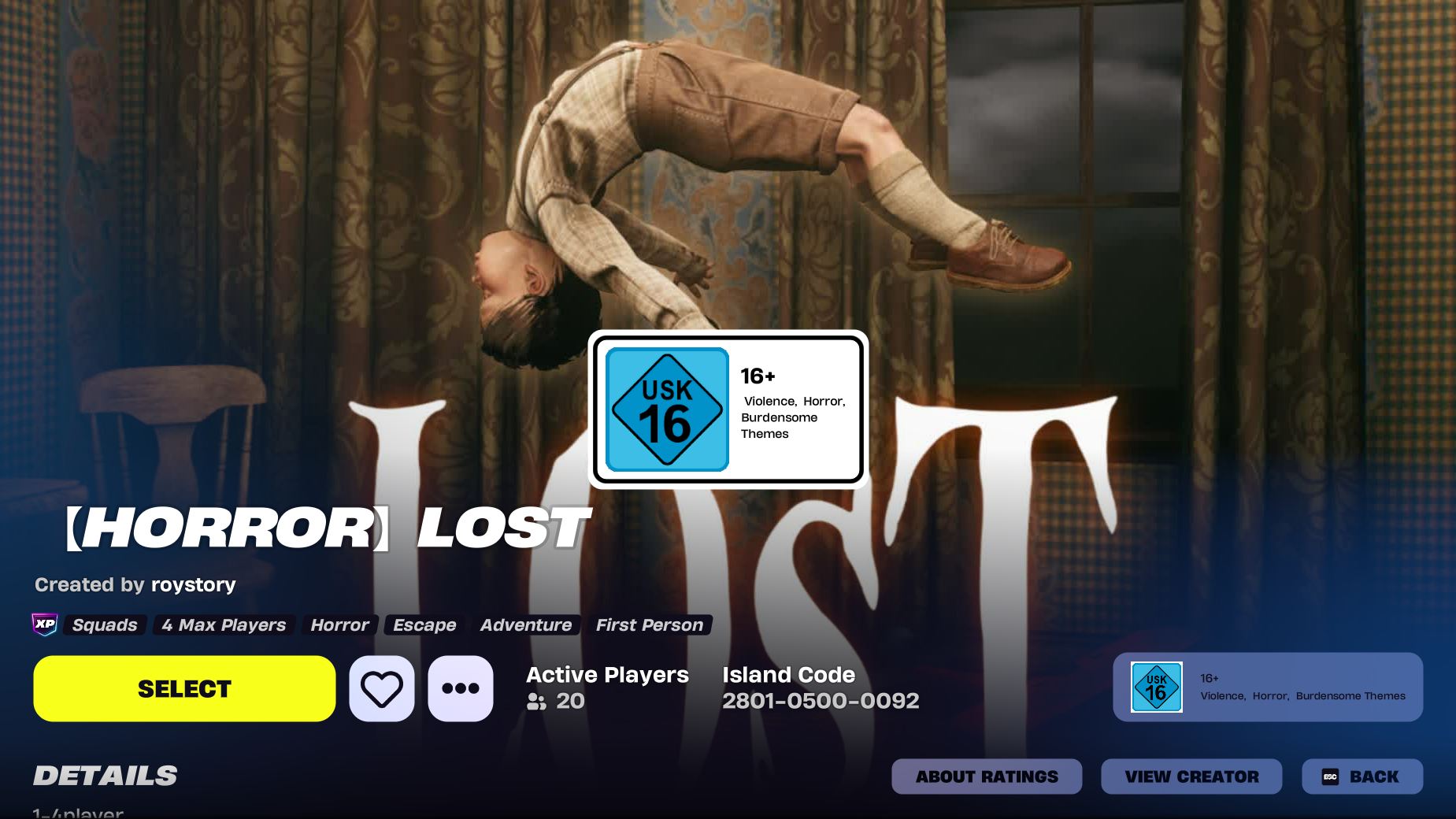 Horror lost