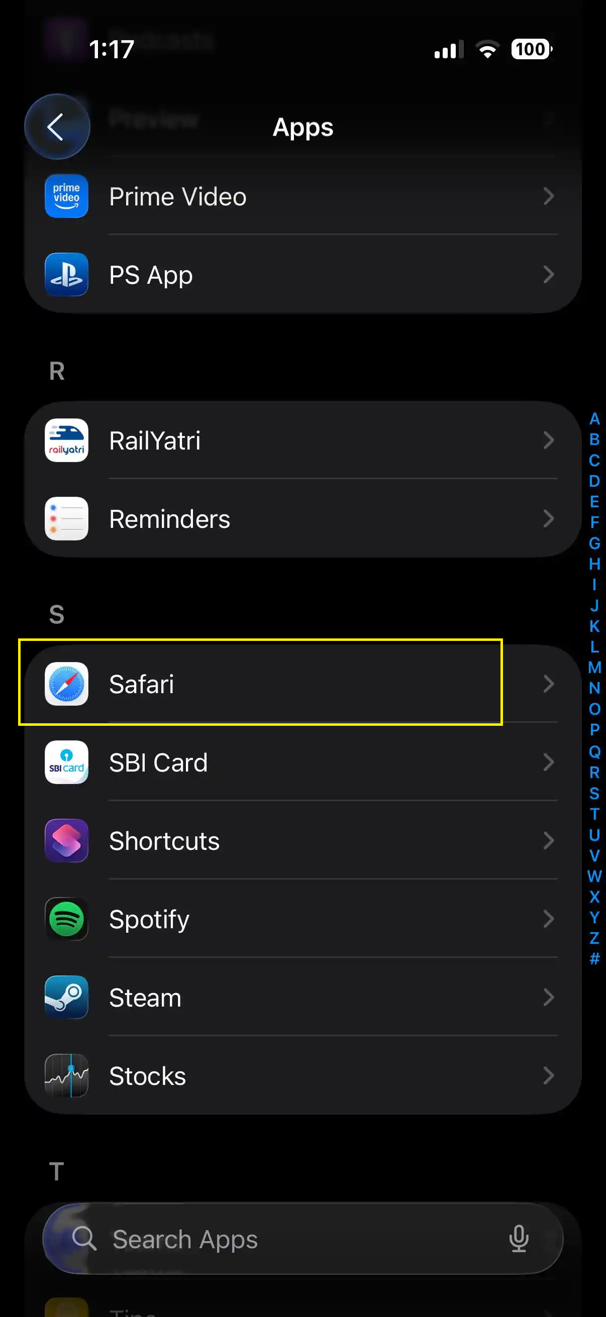 I Phone Safari