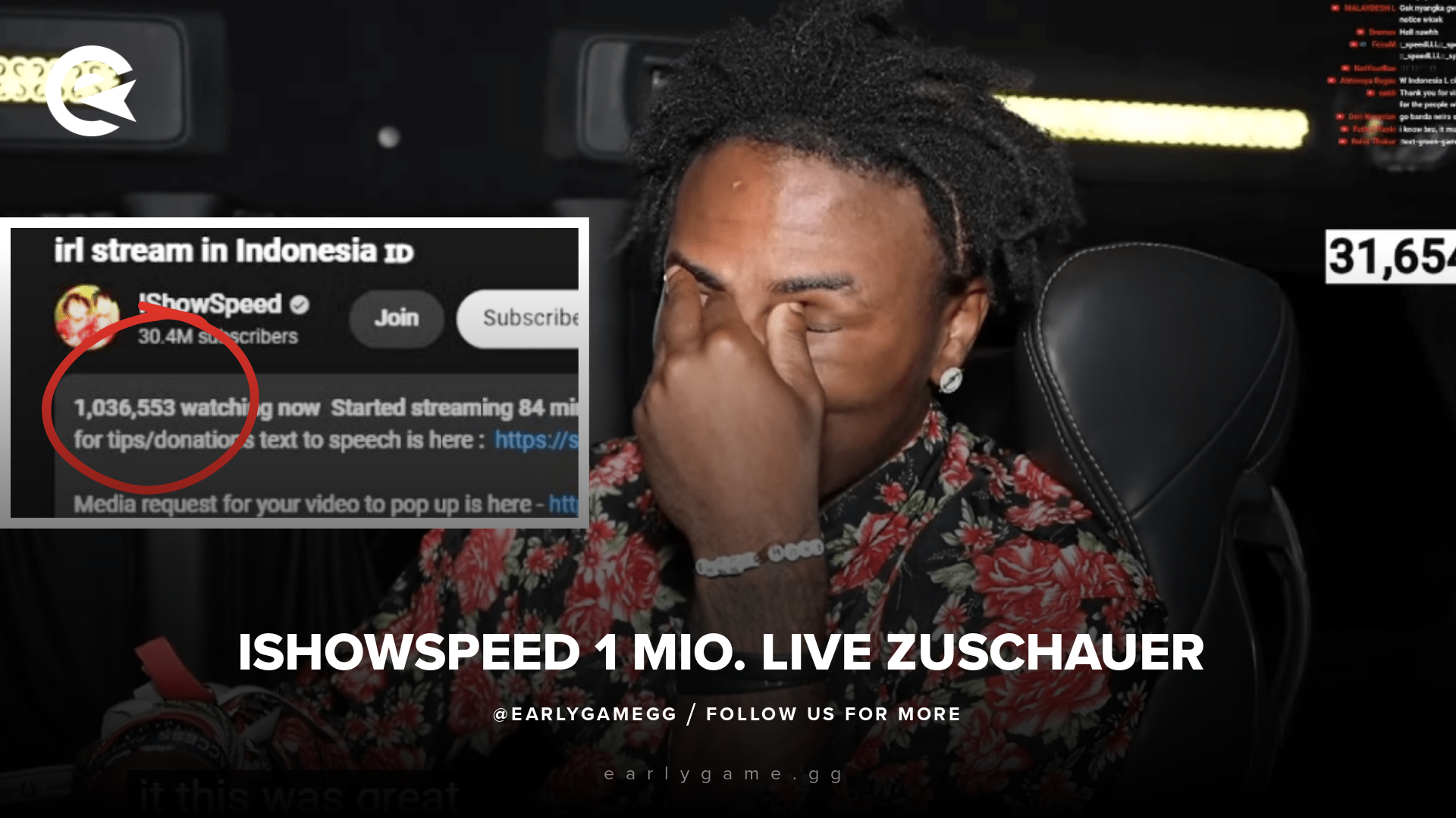 Ishowspeed 1 millionen