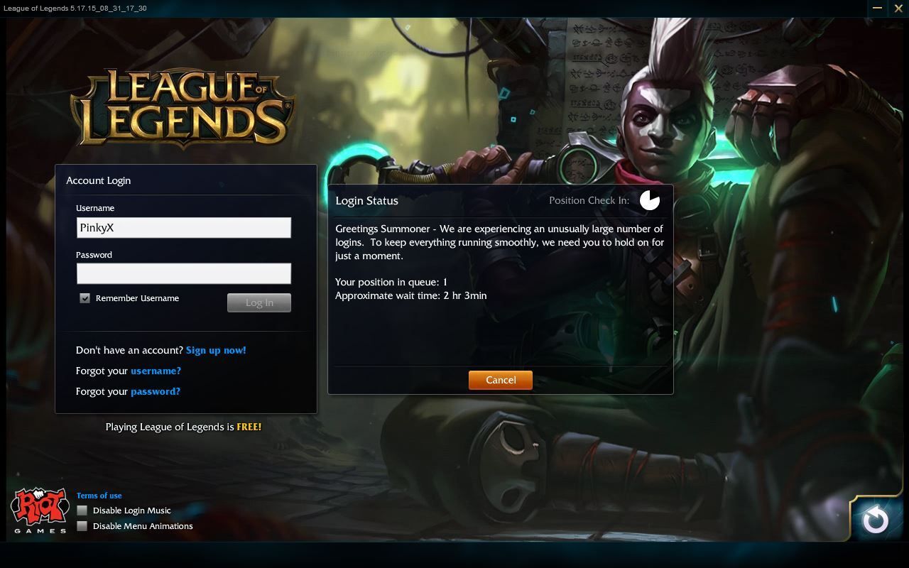 Login queue