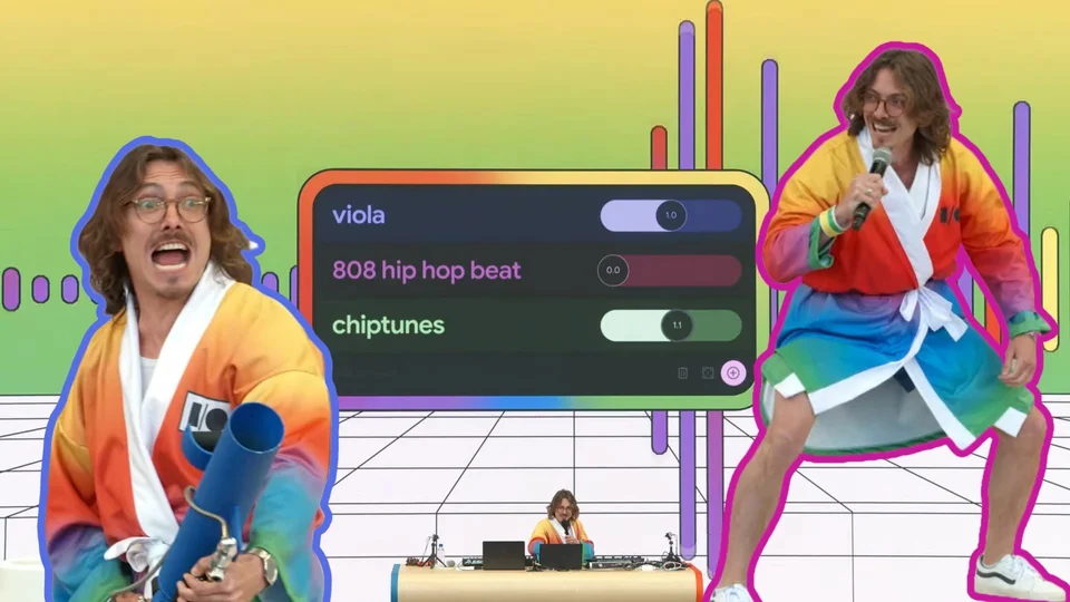 “Loop Daddy” Marc Rebillet Demonstrates Google’s AI DJ At Google I/O…