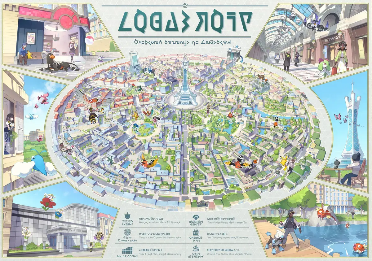 Lumiose map Pokemon Legends ZA
