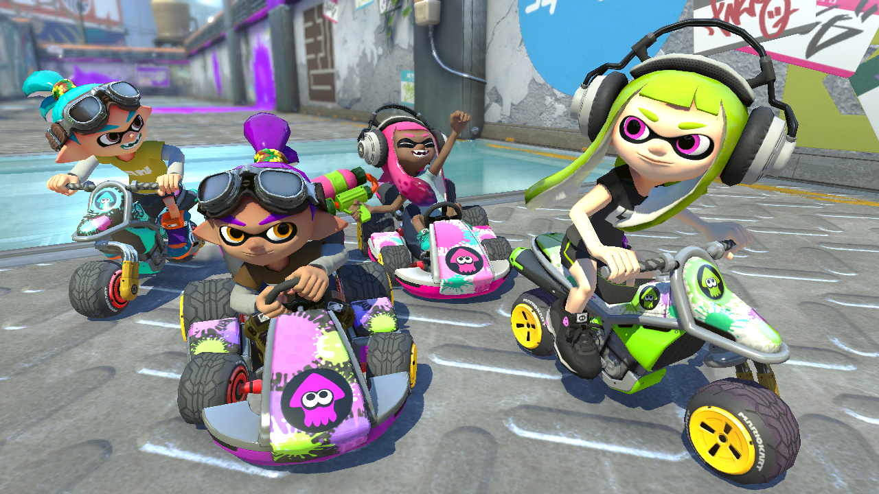 Mario kart splatoon characters