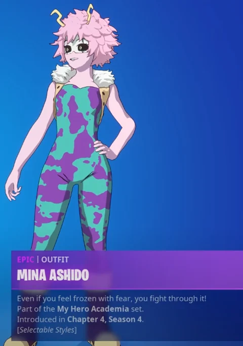 Mina ashido fortnite skin