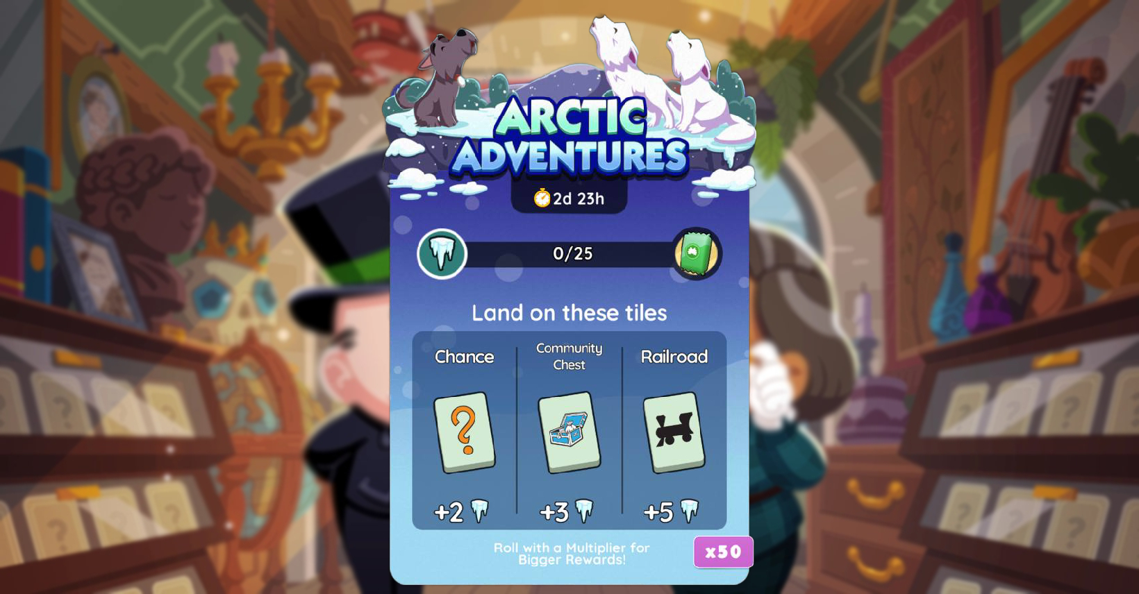 Monopoly go arctic adventures event