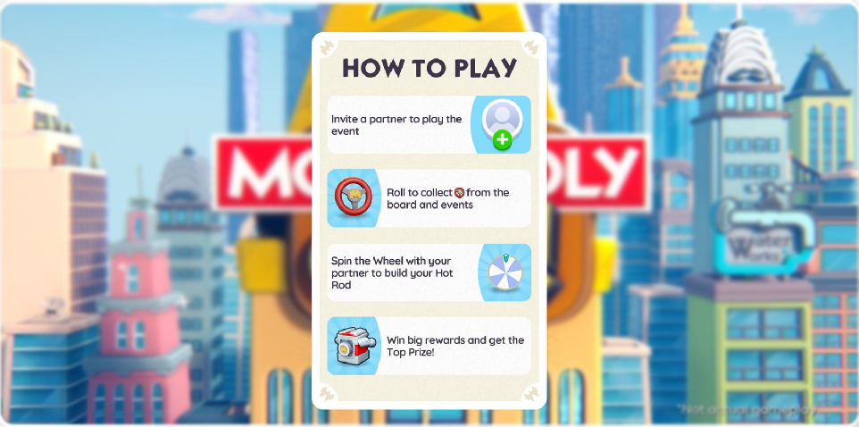 Monopoly go hot rod partners how to play