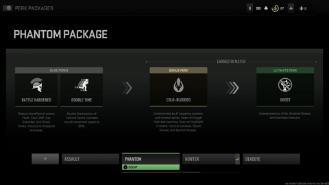 New perk system