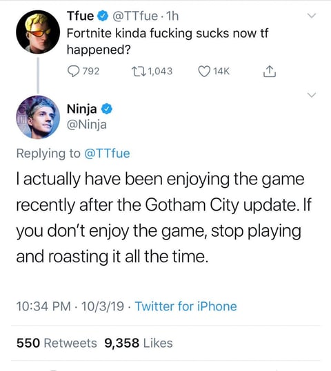 Ninja tfue twitter