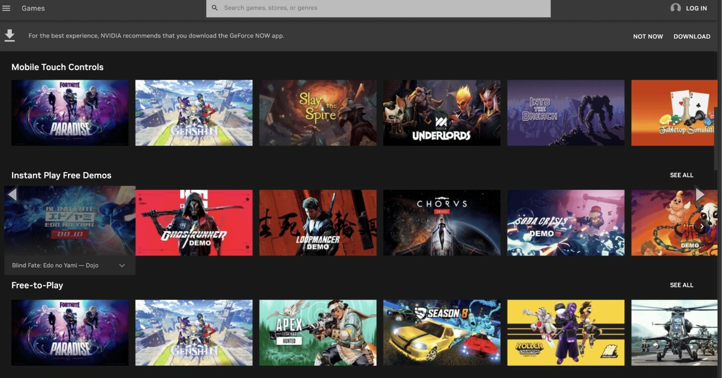 Nvidia Geforce Now: All Touchscreen-supported Games 