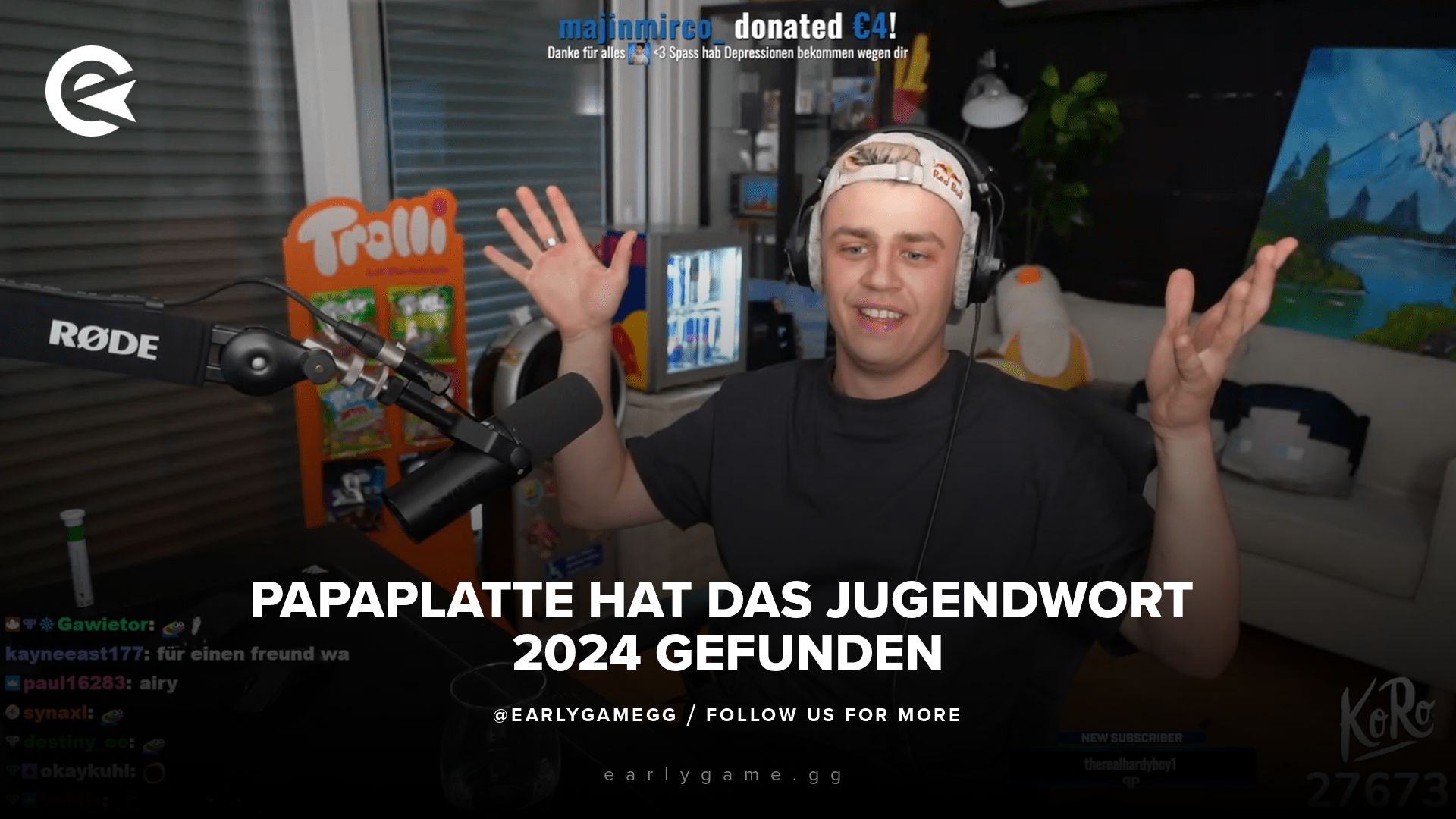 Papaplatte glaubt er habe das Jugendwort 2024 gefunden