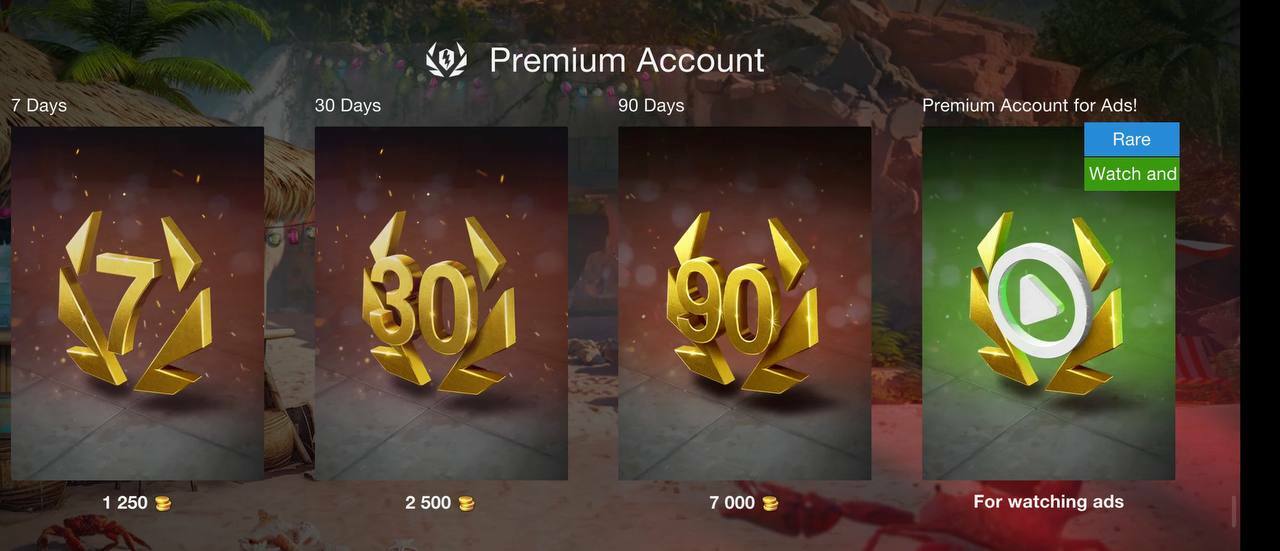 Premium account wot blitz