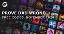 Prove dad wrong codes november