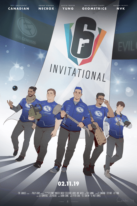 Rainbow six siege invitational evil geniuses poster