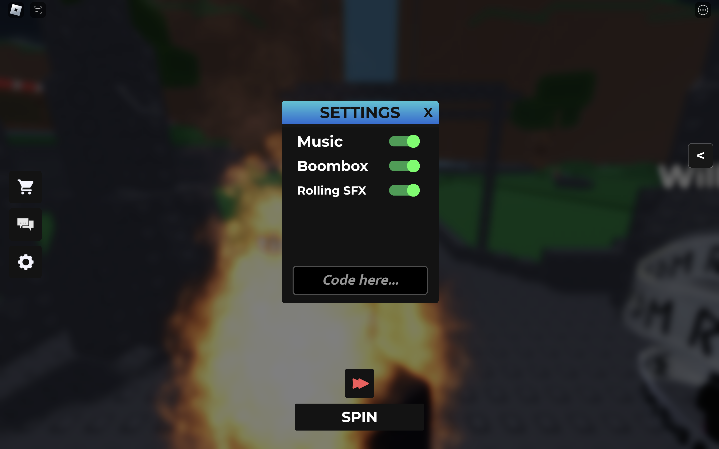Redeem codes in Admin RNG