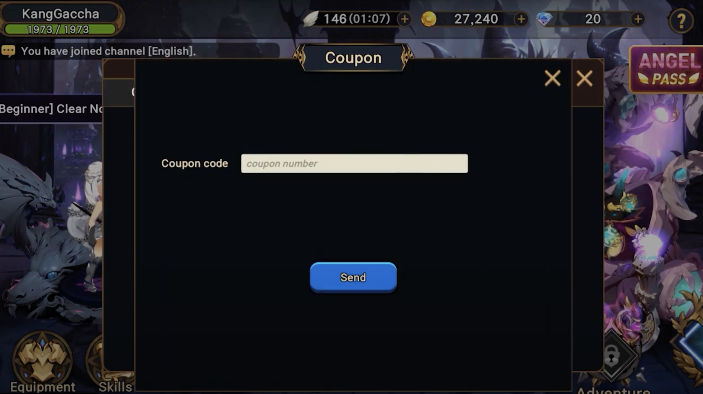 Redeem codes in Angel Saga