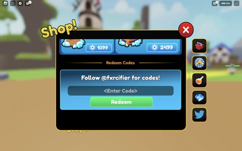 Redeem codes in Anime Powers Simulator