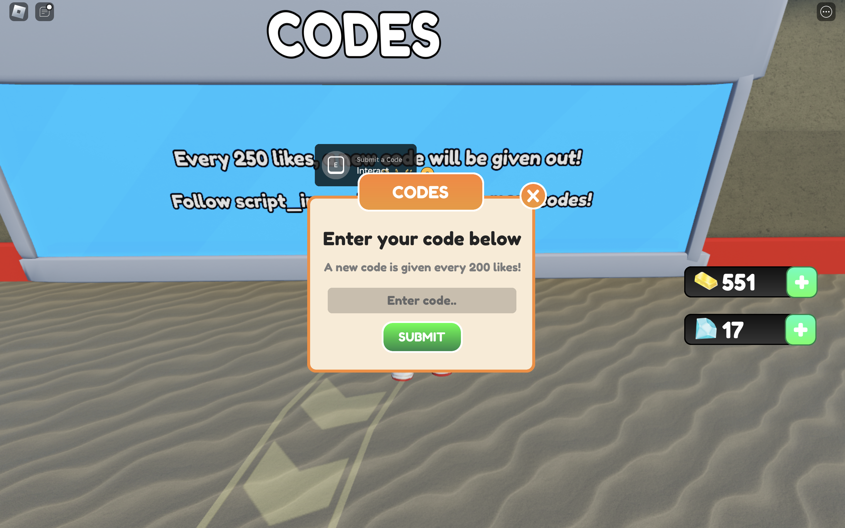 Redeem codes in Battle Mania