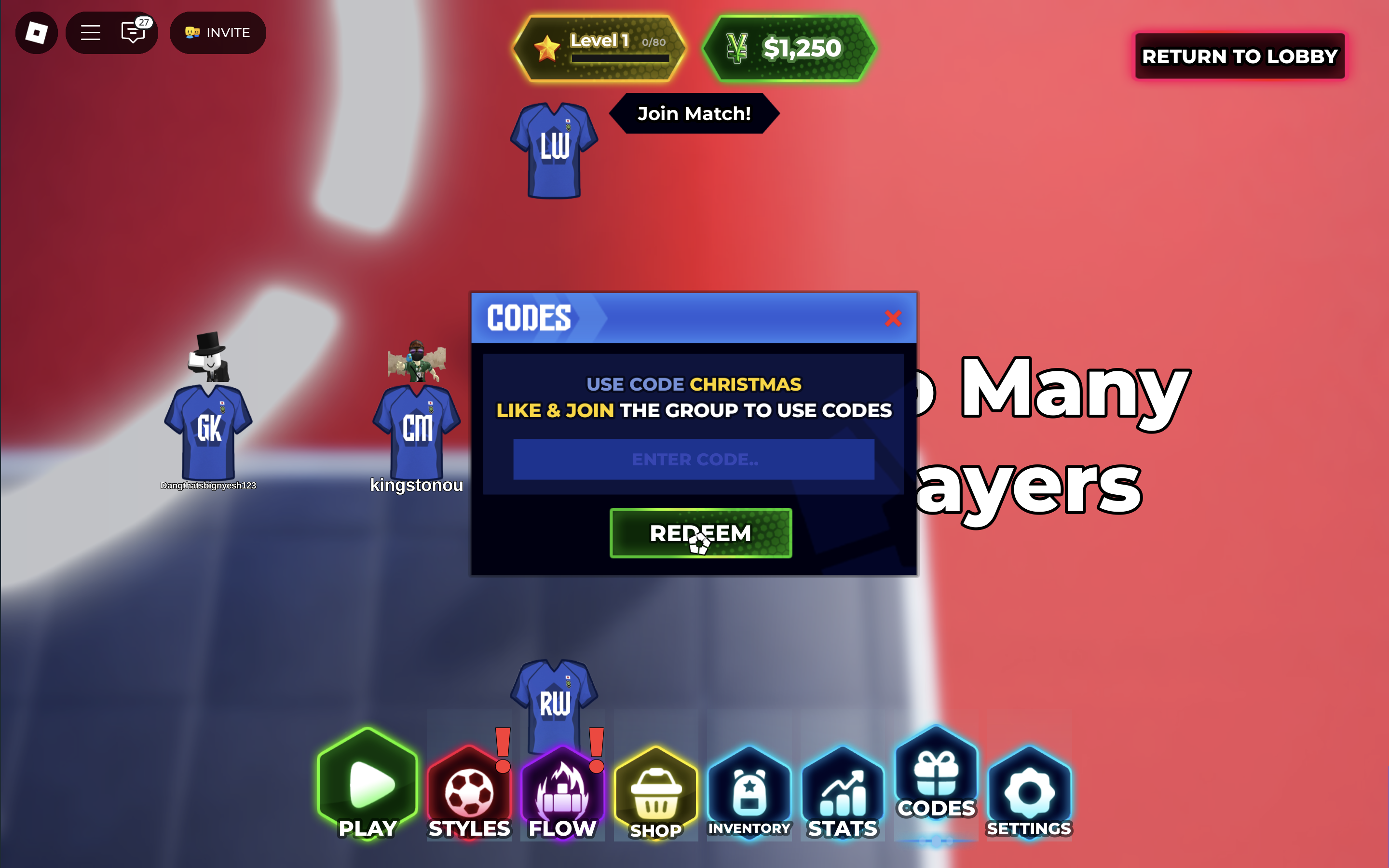 Redeem codes in Blue Lock Rivals