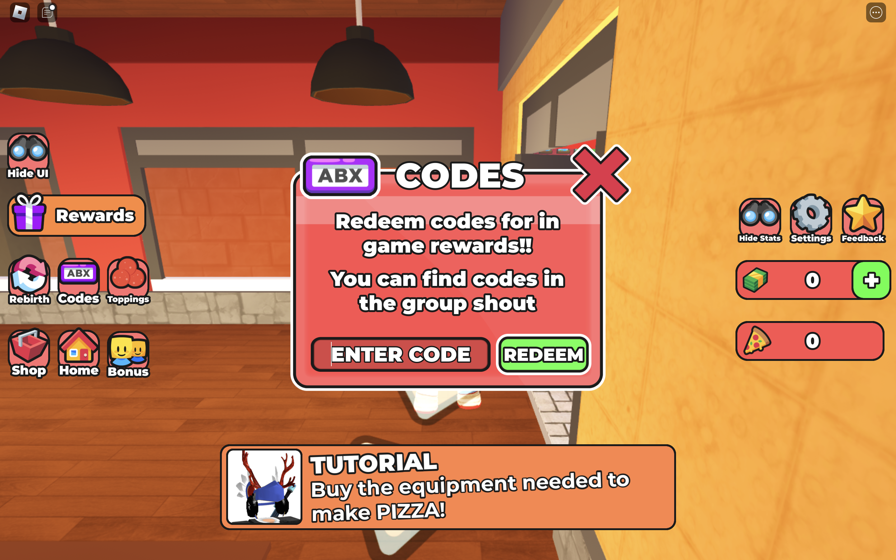 Pizza Restaurant Tycoon Codes (July 2024)