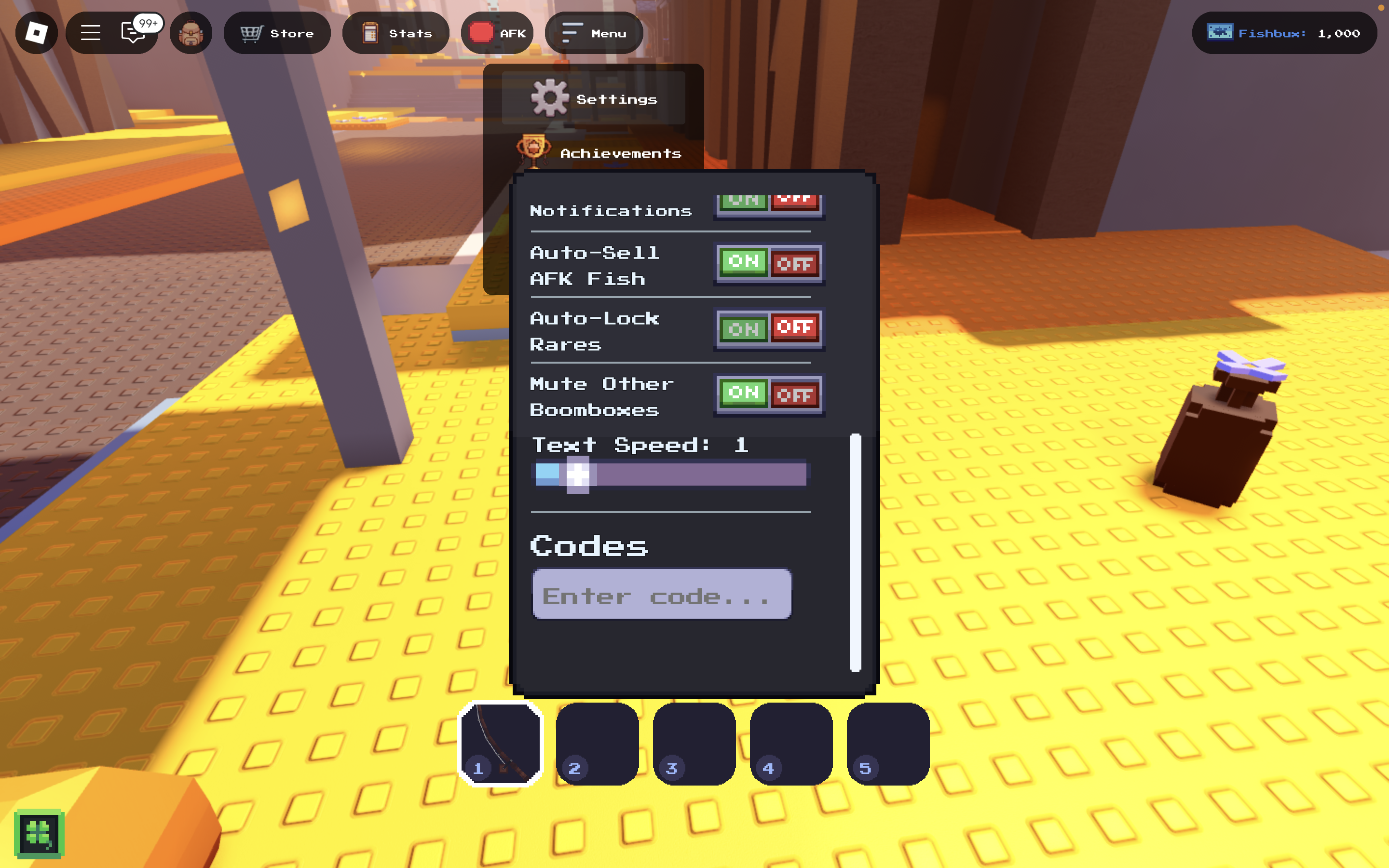 Redeem codes in Seaside