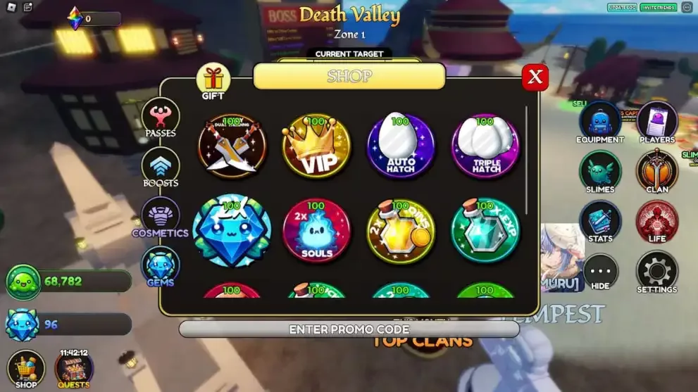 Redeem codes in Slime Slaying Online RPG