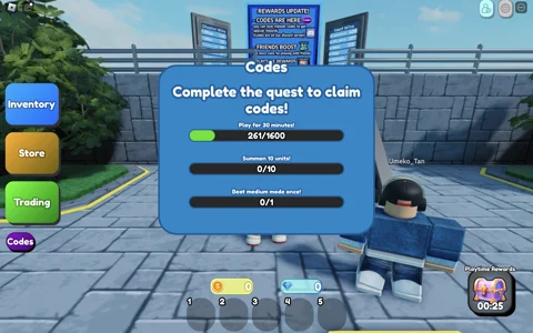 Redeem codes in Sorcerer Tower Defense