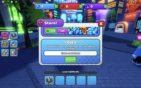 Redeem codes in Toilet Wars Tower Defense