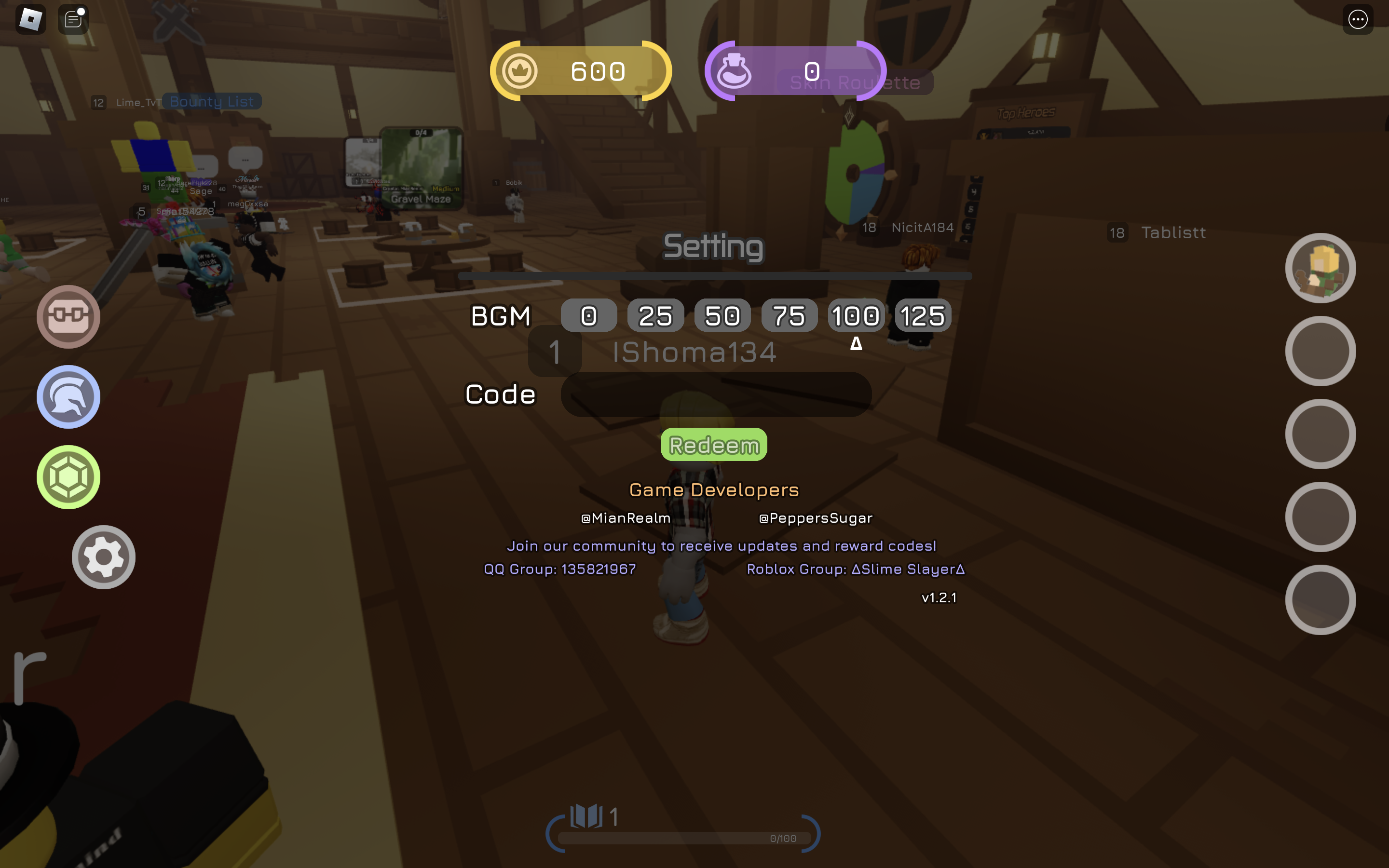 Redeem codes in Tower Adventure