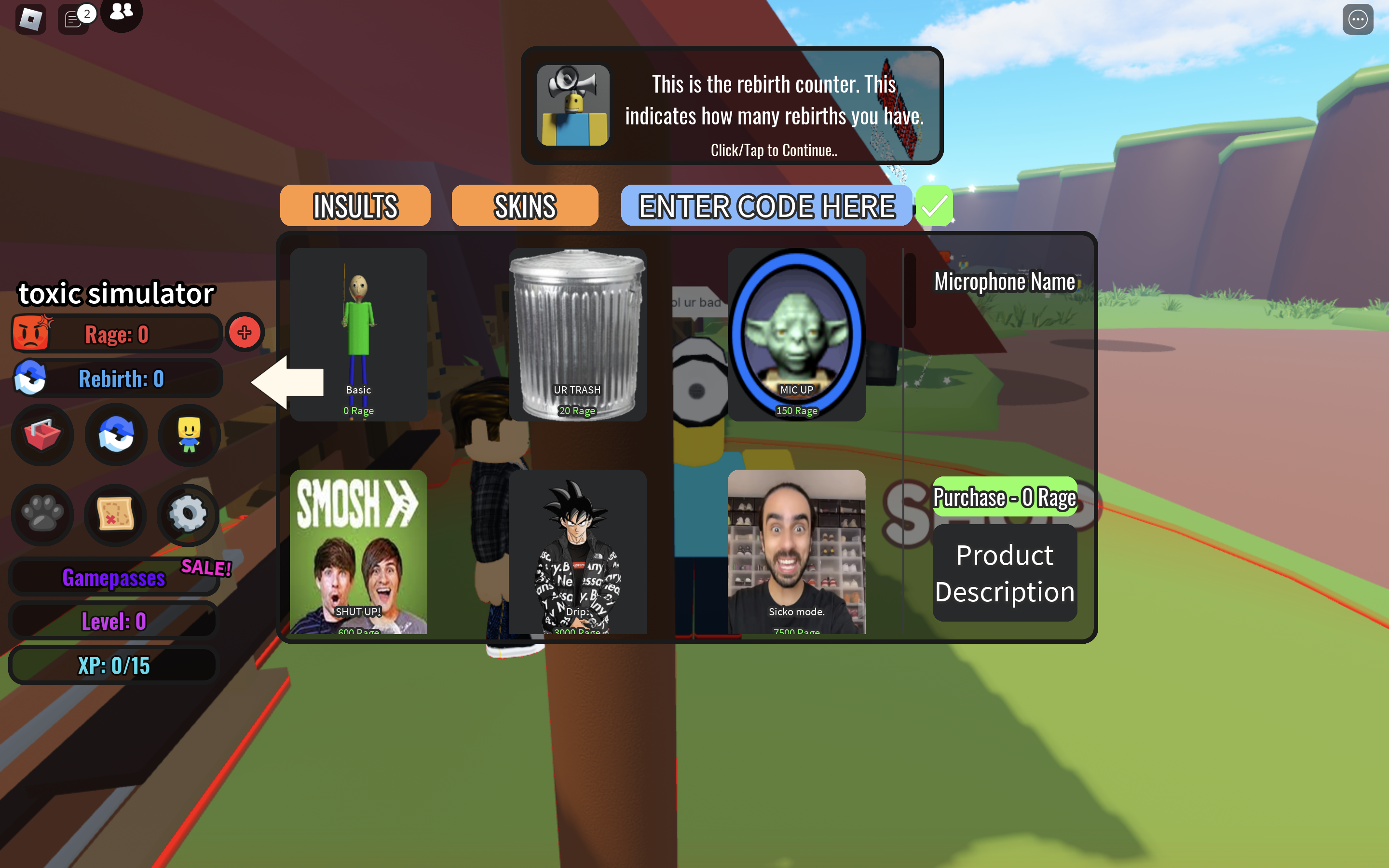 Redeem codes in Toxic Simulator