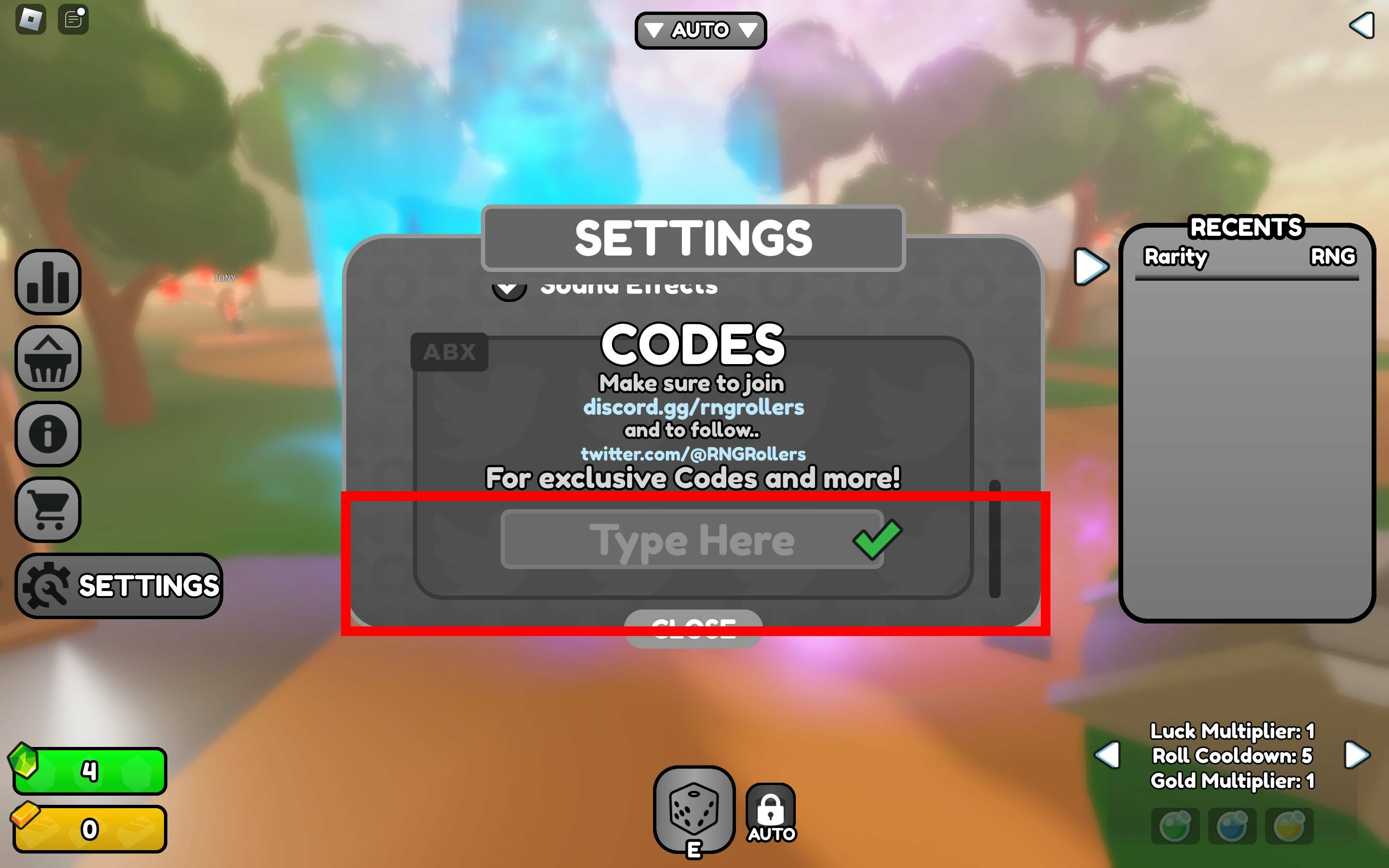 Rng rollers redeem codes