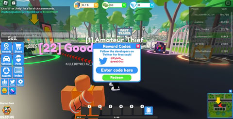 Roblox Thief Simulator Codes (January 2023)