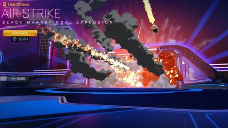 Rocket league air strike goal explosion