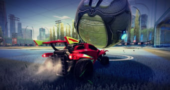 Rocket league with steering wheel